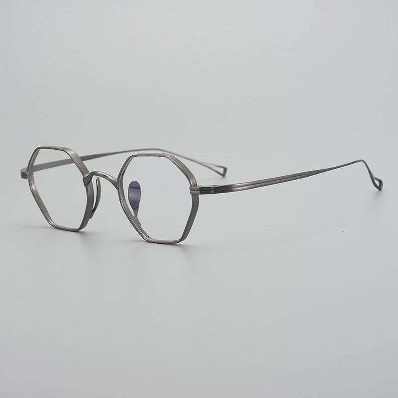 Ultra-Light Titanium Round Prescription Eyeglasses | Minimal Optical Frame for Rx Lenses – CINILY UK - GUNMETAL