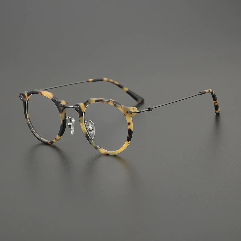 Titanium Crystal Panto Prescription Eyeglasses | Ultra-Light Optical Frame for Rx Lenses – CINILY UK - Tortoise