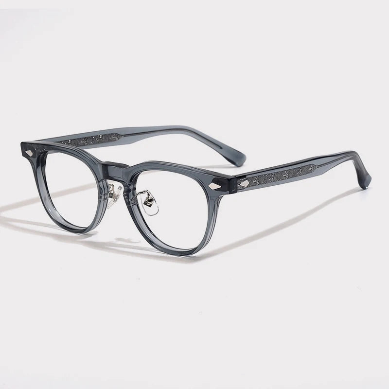 Acetate Keyhole Panto Prescription Eyeglasses | Retro Optical Frame for Rx Lenses – CINILY UK - Grey