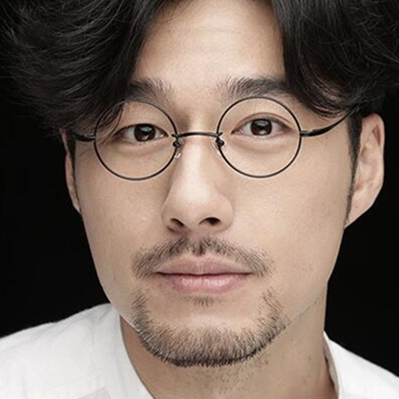 Vintage 38mm Small Round John Lennon Style Metal Eyeglass Frames with Spring Hinges