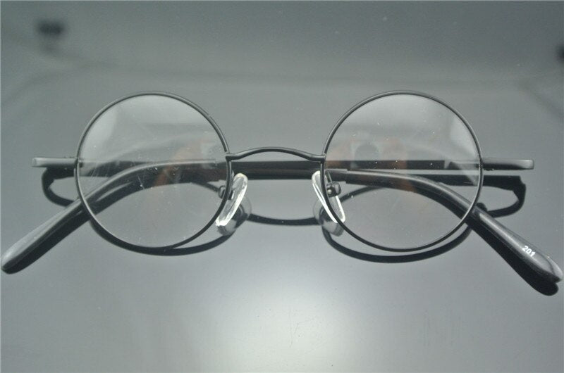 Vintage 38mm Small Round John Lennon Style Metal Eyeglass Frames with Spring Hinges