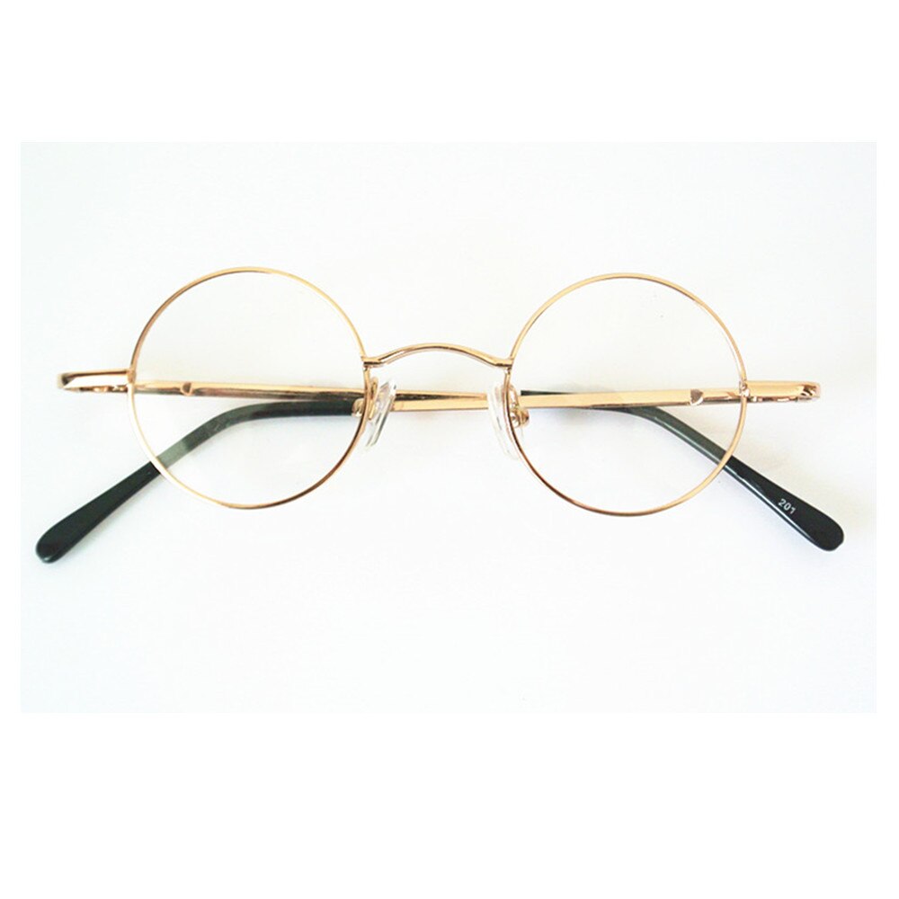 Vintage 38mm Small Round John Lennon Style Metal Eyeglass Frames with Spring Hinges