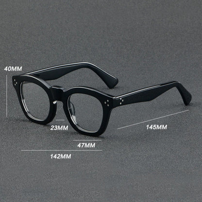Acetate Small Two-Tone Prescription Eyeglasses | Retro Optical Frame for Rx Lenses – CINILY UK additional product view