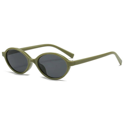 Small Oval UV400 Sunglasses | Vintage Unisex Fashion Shades – CINILY UK side view