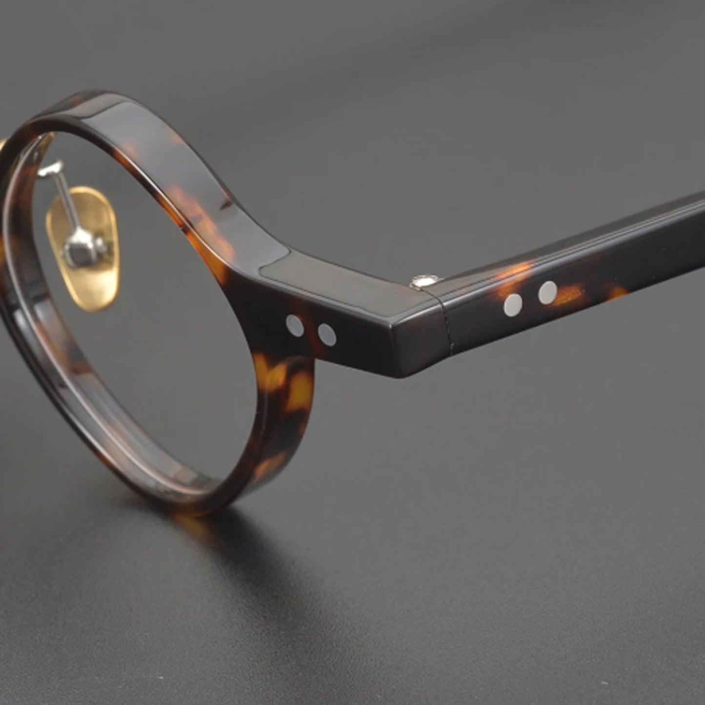 Acetate Patchwork Round Prescription Eyeglasses