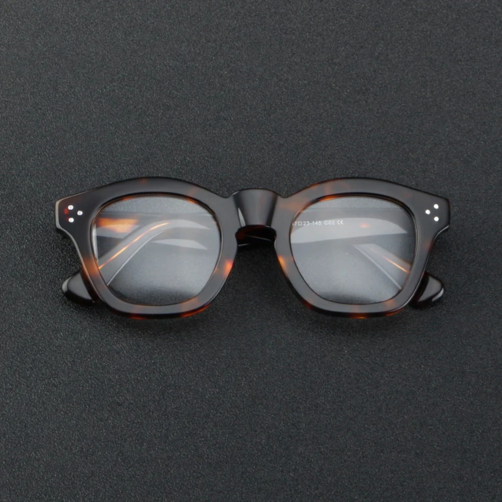 Acetate Small Two-Tone Prescription Eyeglasses | Retro Optical Frame for Rx Lenses – CINILY UK additional product view