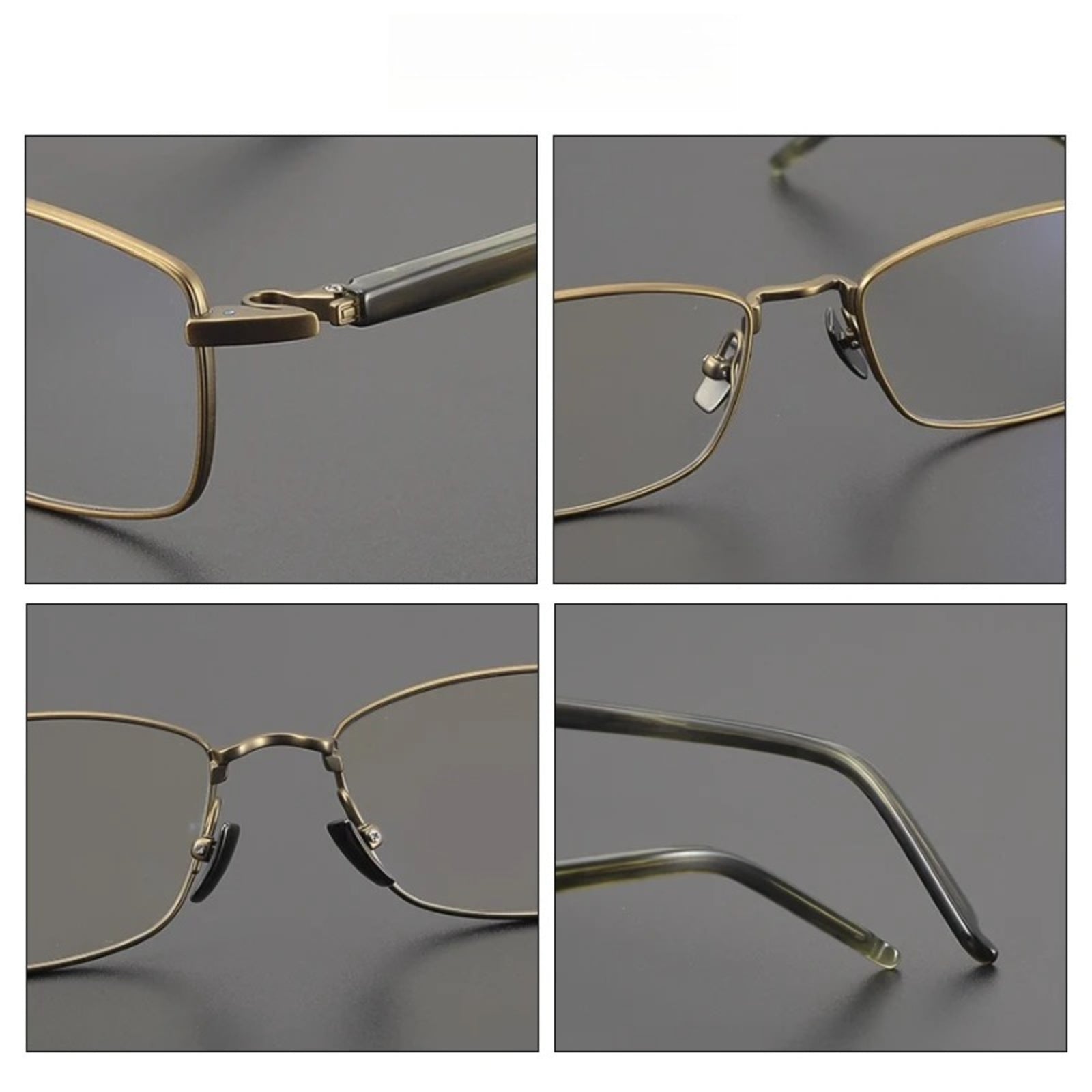 Titanium Rimless Square Prescription Eyeglasses | Lightweight Minimal Rx Glasses – CINILY UK additional product view