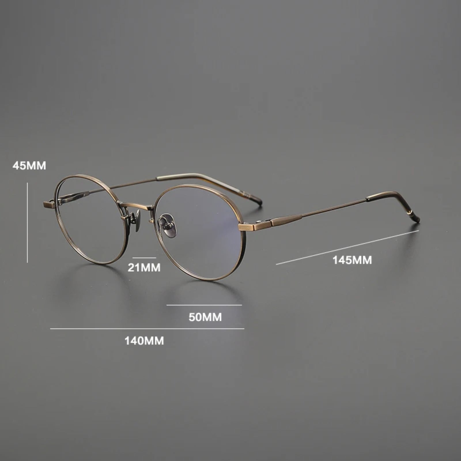 Korean Titanium Round Prescription Eyeglasses | Ultra-Light Optical Frame for Rx Lenses – CINILY UK lens detail
