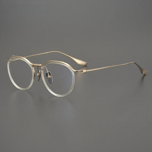 Korean Titanium Windsor Round Prescription Eyeglasses | Ultra-Light Optical Frame for Rx Lenses – CINILY UK