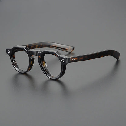 Vintage Small Round Acetate Glasses Frame | Prescription-Ready side view