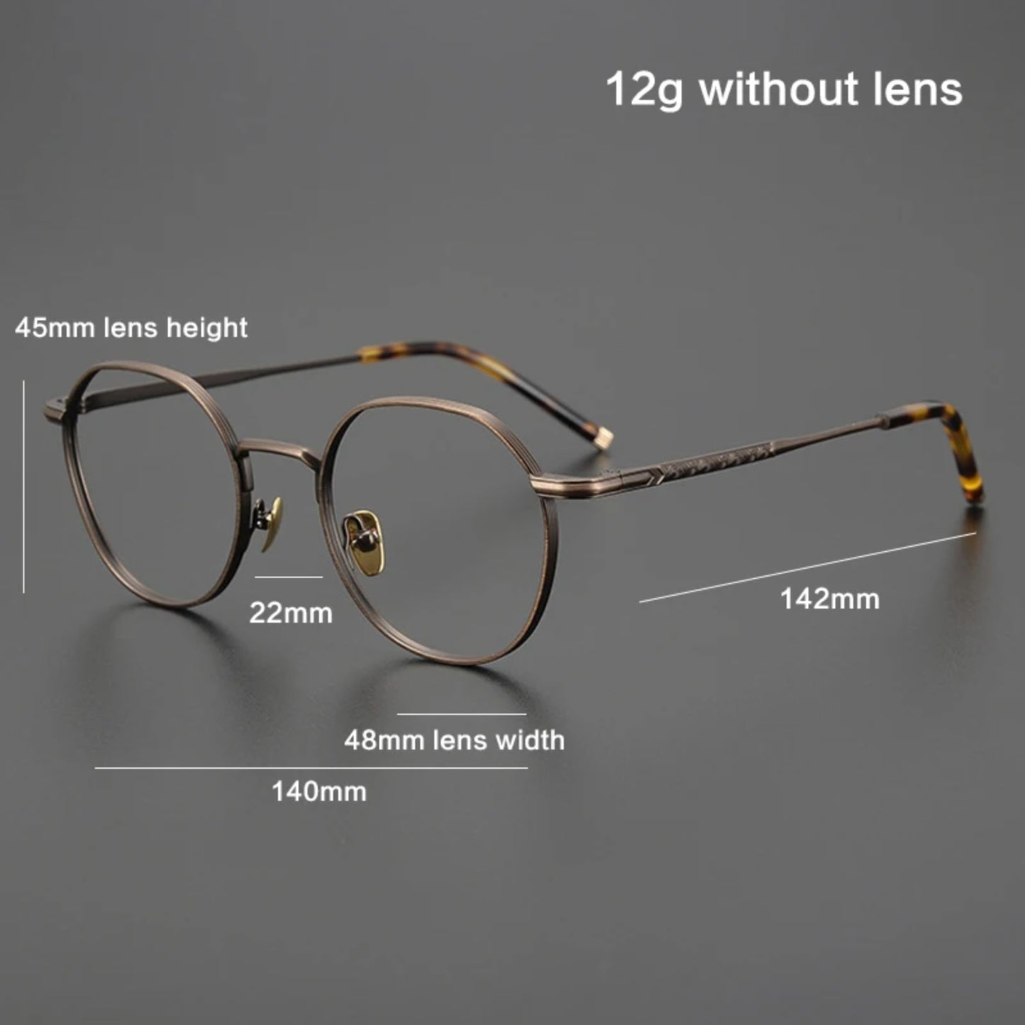 Japanese Titanium Wire Round Eyeglasses