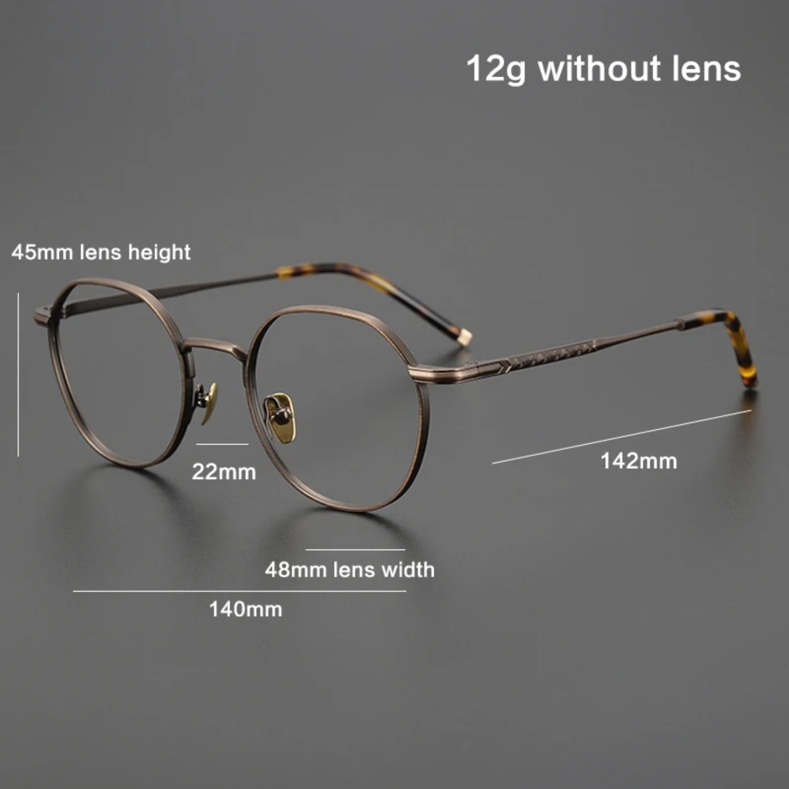 Japanese Titanium Wire Round Prescription Eyeglasses | Retro Optical Frame for Rx Lenses – CINILY UK front view