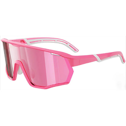 TR90 Cylindrical Angular Shield Sports Sunglasses with PC Lens for Outdoor Use temple detail