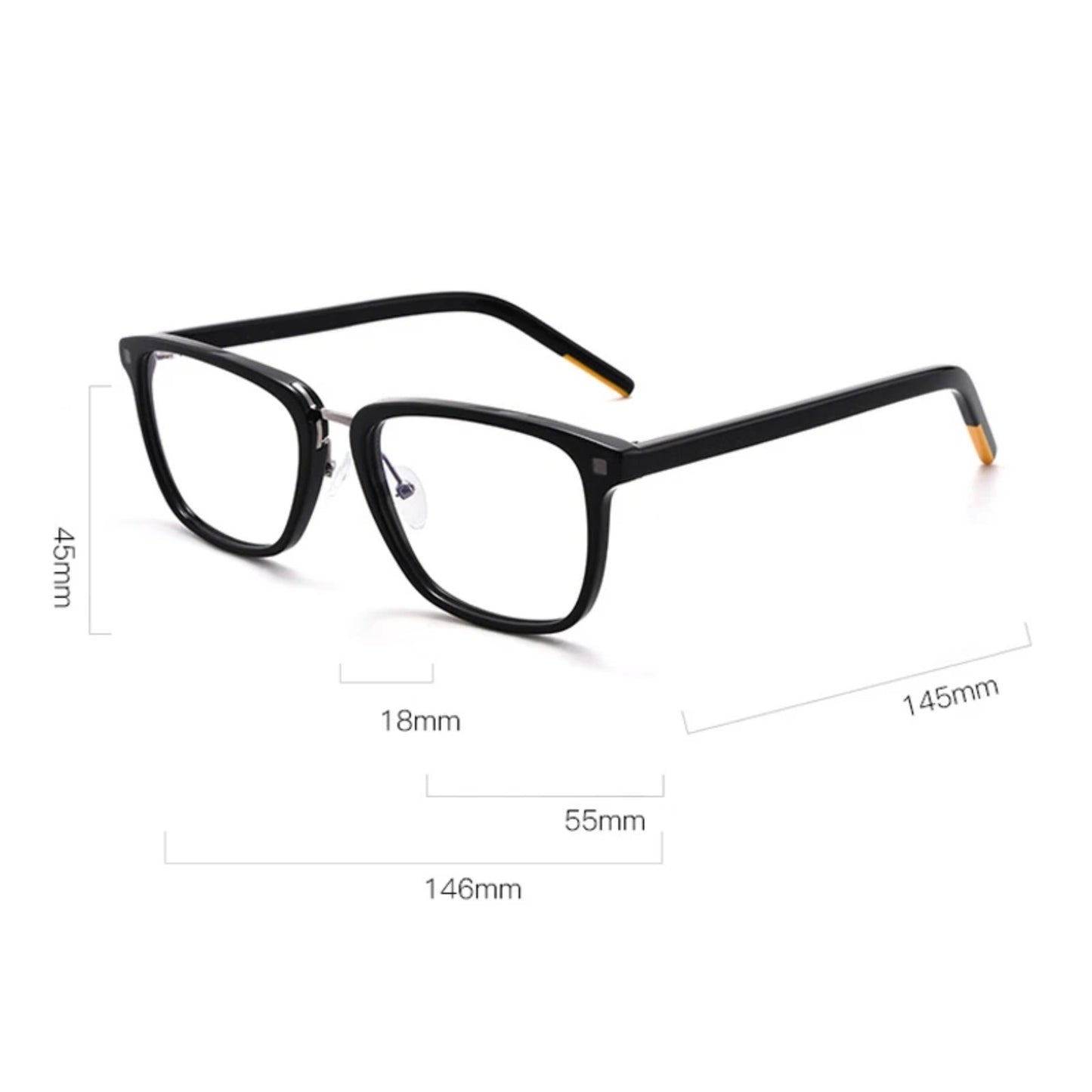 Crystal Acetate Square Eyeglasses