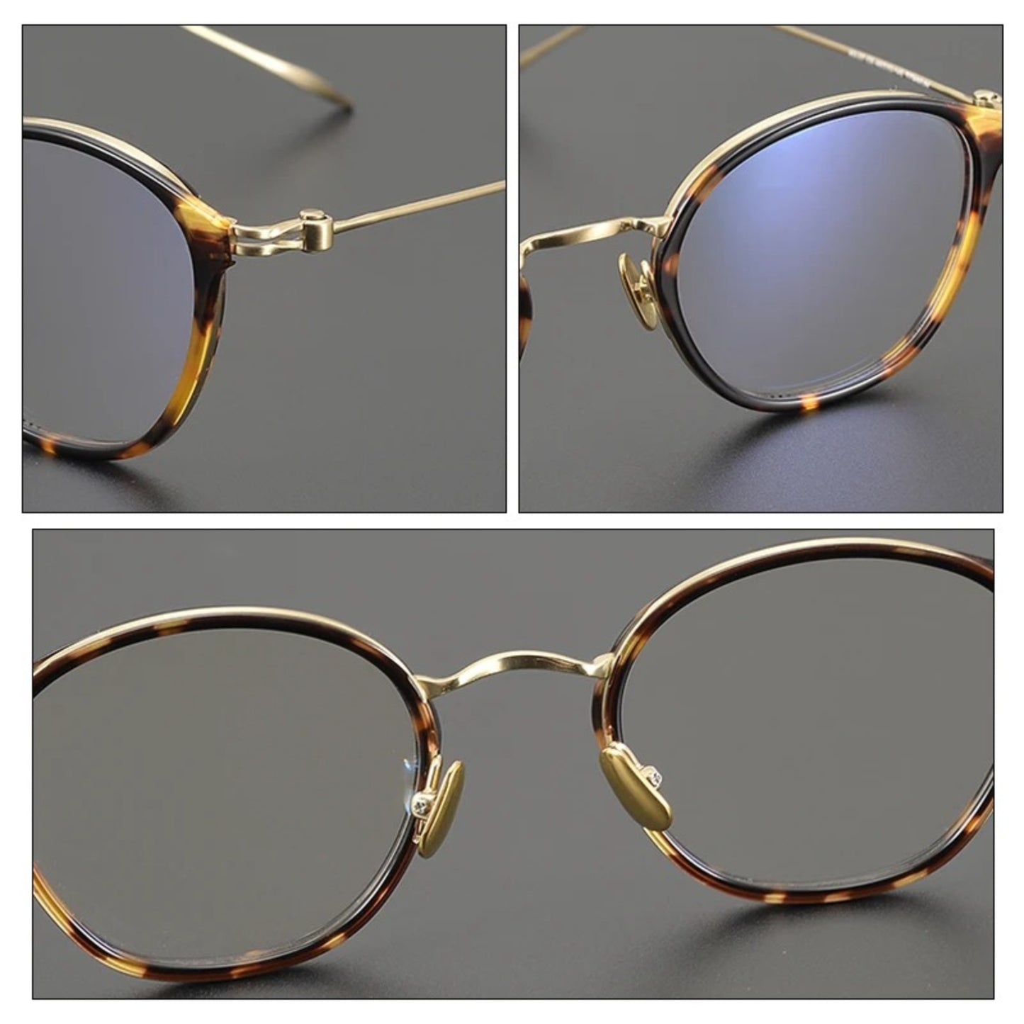 Titanium Retro Round Prescription Eyeglasses