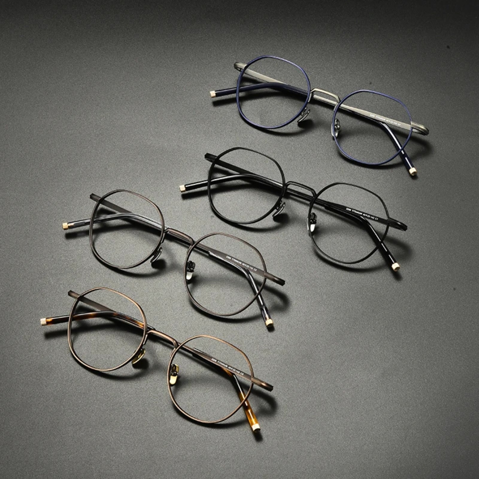 Japanese Titanium Wire Round Prescription Eyeglasses | Retro Optical Frame for Rx Lenses – CINILY UK temple detail