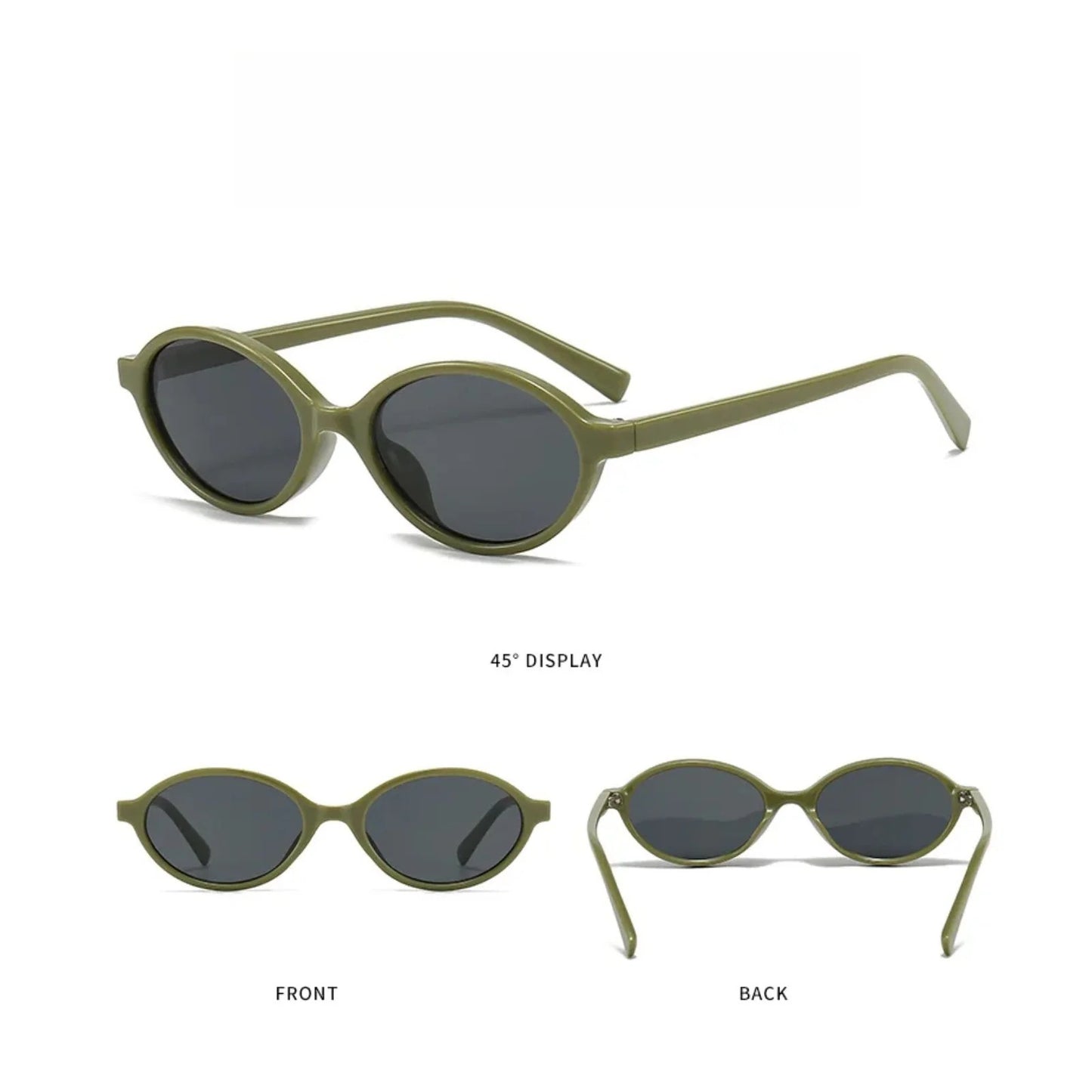 Polycarbonate Small Oval UV400 Sunglasses