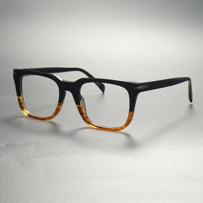 Two-Tone Acetate Eyeglasses Frame | Vintage Black/Tortoise front view