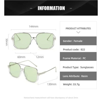 Oversized Square UV400 Sunglasses | Bold Women’s Fashion Shades – CINILY UK additional product view