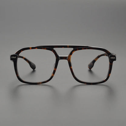 Acetate Square Prescription Eyeglasses | Affordable Retro Rx Glasses Online – CINILY UK temple detail