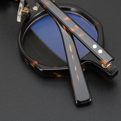 Acetate Round Prescription Eyeglasses | Classic Retro Optical Frames – CINILY UK front view