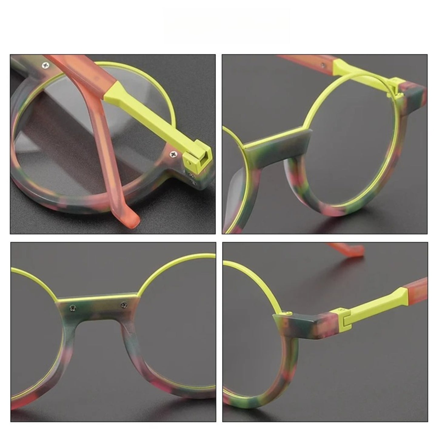 Acetate Green Round Eyeglasses