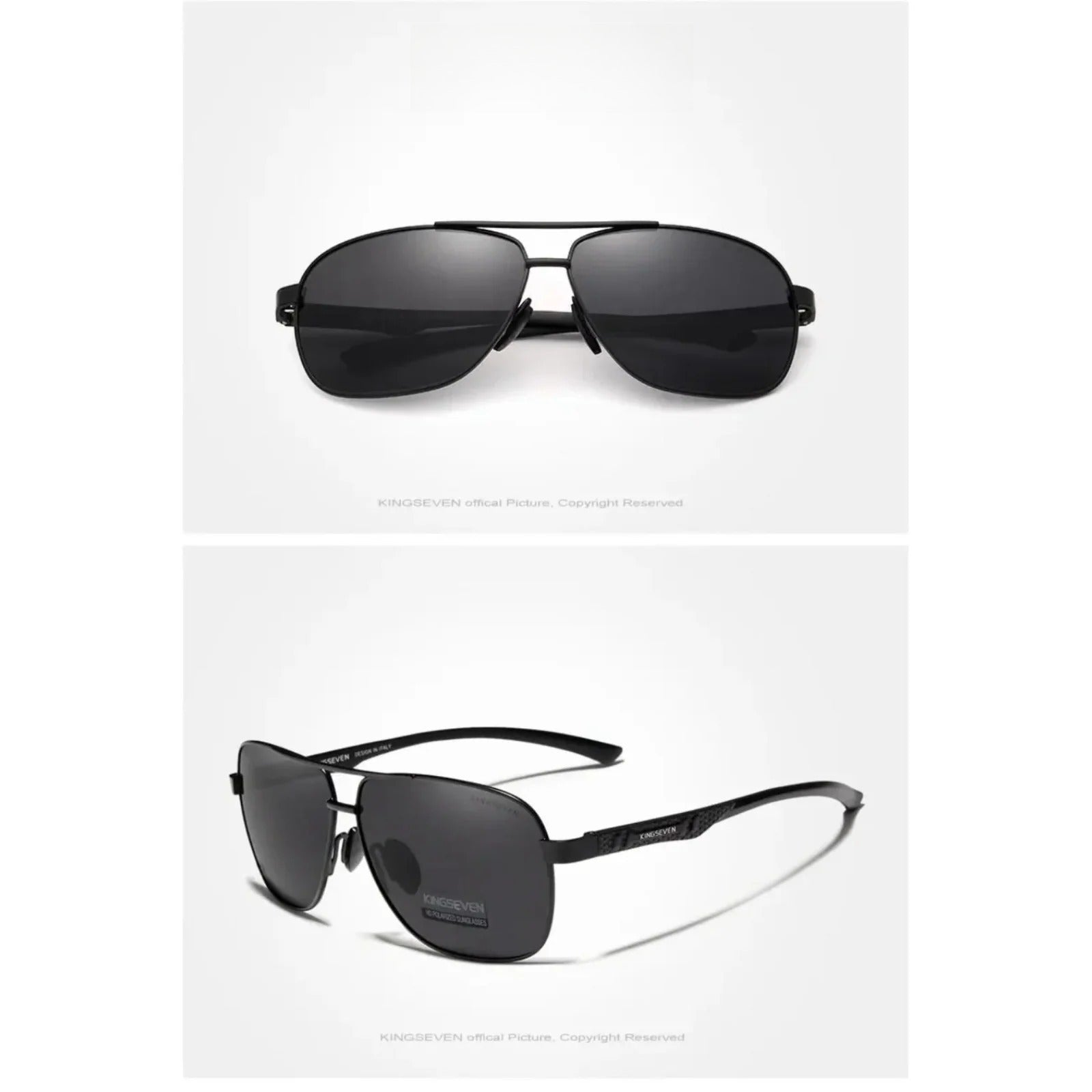 Aluminum Pilot Polarized UV400 Sunglasses | HD Driving Shades – CINILY UK frame detail