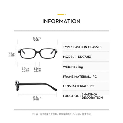 Small Rectangle Blue Light Glasses | Retro Screen Glasses Online – CINILY UK lens detail