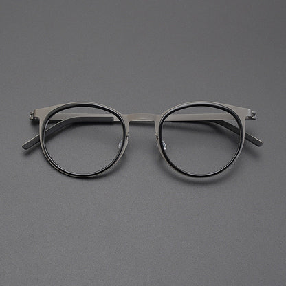 Vintage Round Titanium Glasses Frames additional product view