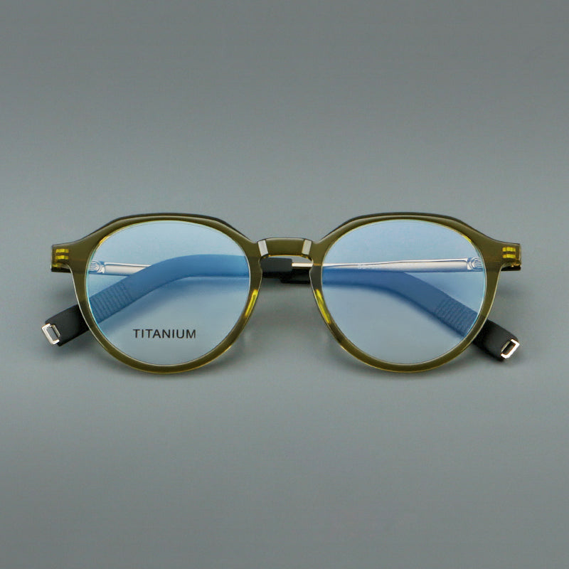 Retro Round Titanium Alloy Glasses Frames