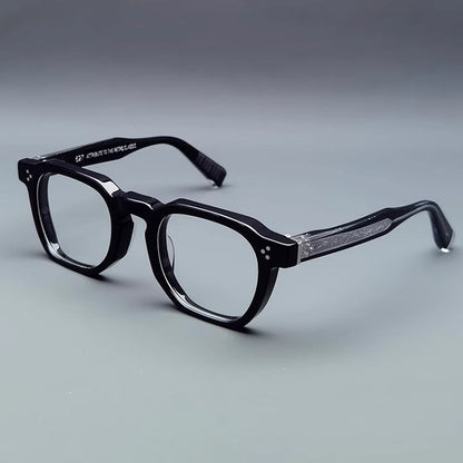 Classic Square Acetate Glasses Frames frame detail
