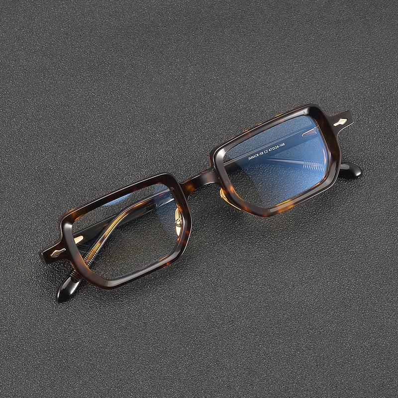 Retro Rectangular Acetate Glasses Frames