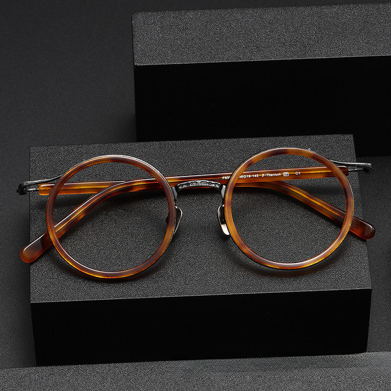 Vintage Round Titanium Glasses Frames