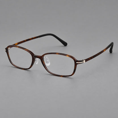 Soft oval plastic eyeglasses with a narrow bridge and gently rounded outer corners in Tortoiseshell, three quarter view additional product view