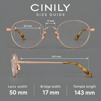 Retro panto titanium glasses with faceted corners and mottled curved temple tips, size guide in millimetres additional product view