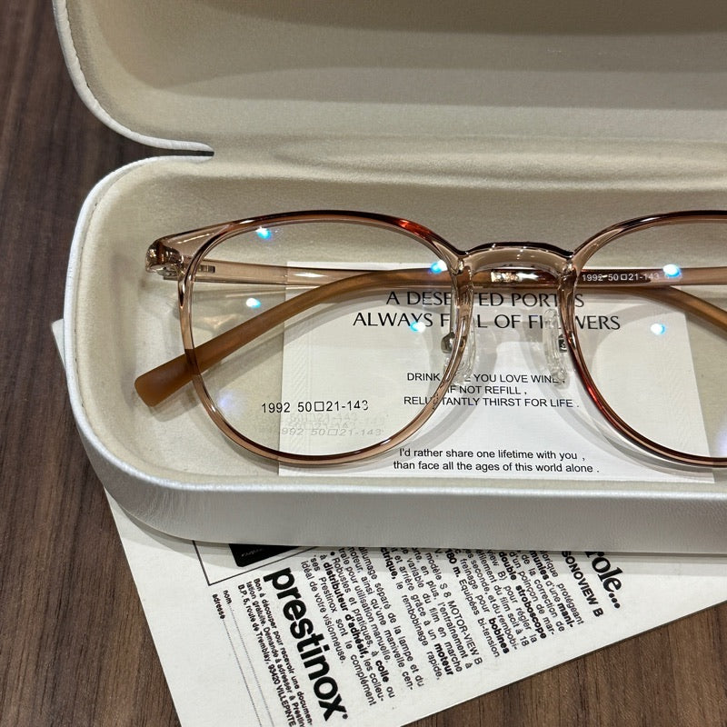 Wide Square Eyeglass Frames with Rounded Corners, Translucent and Soli additional product view