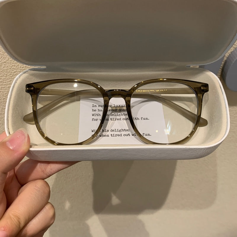 Square Eyeglass Frames with Soft Corners, Olive Green - Olive Green