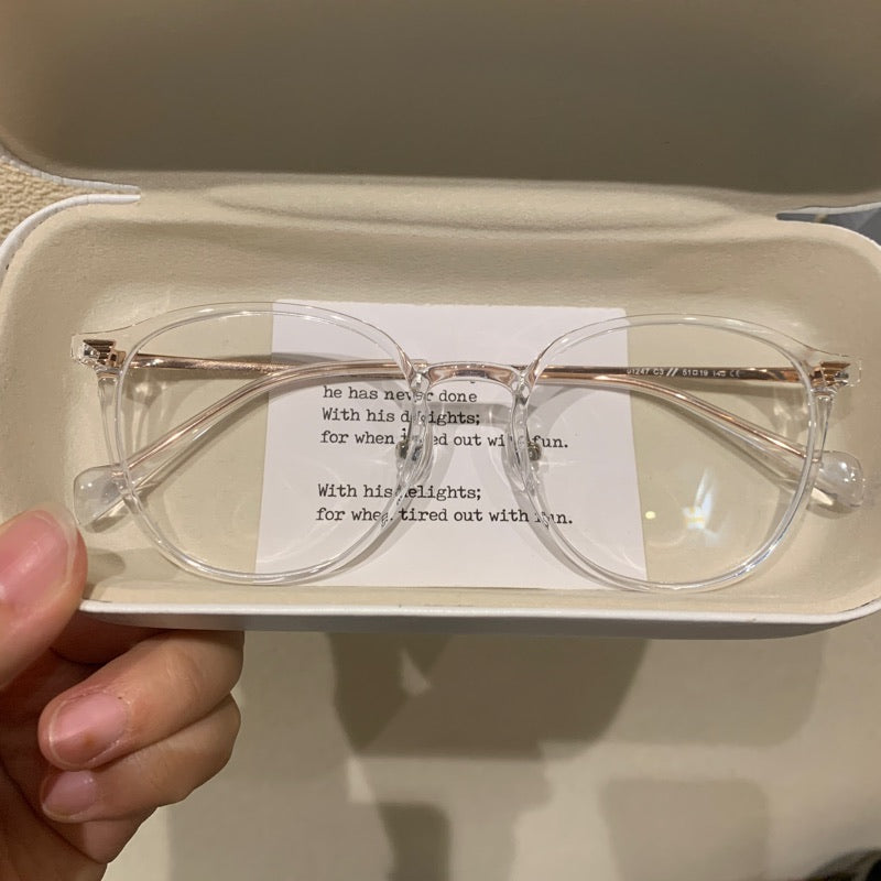 Classic Round Eyeglass Frames with a Keyhole-Style Bridge, Five Frame Colors