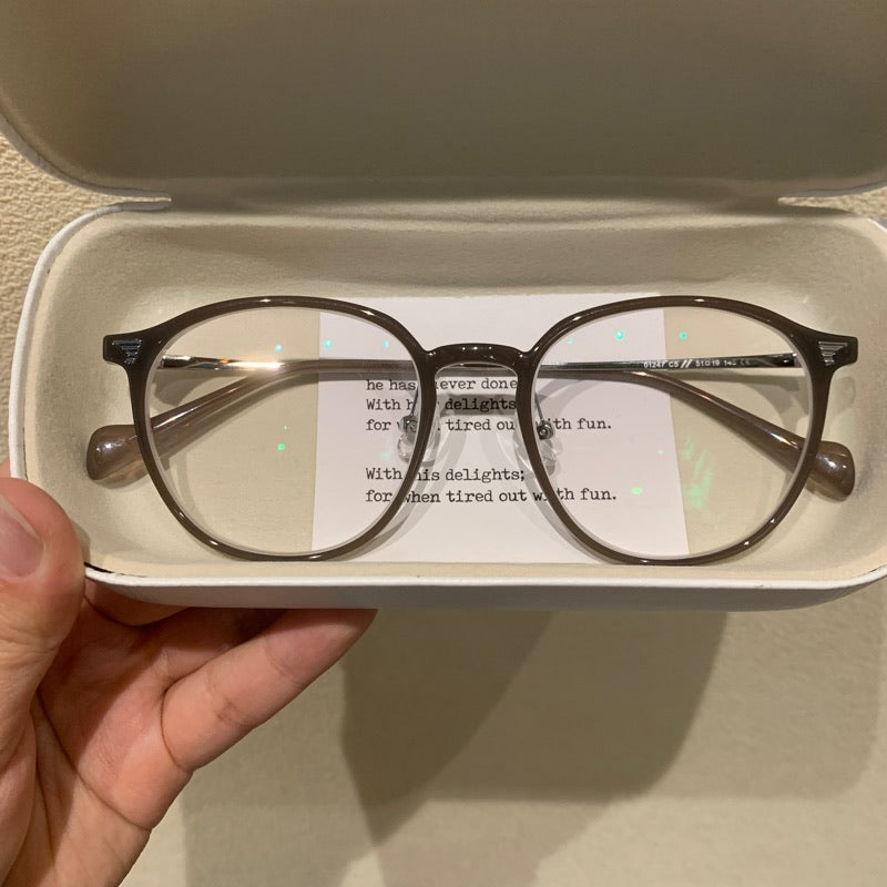 Classic Round Eyeglass Frames with a Keyhole-Style Bridge, Five Frame additional product view