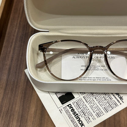 Broad Square Eyeglass Frames with Softly Rounded Rims, Four Colors front view