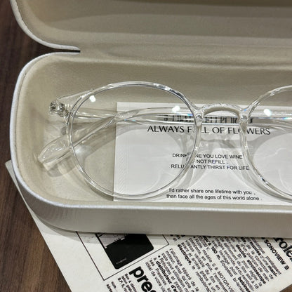 Rounded Square Eyeglass Frames with Slim Temples, Cool Tea Brown, Blac frame detail