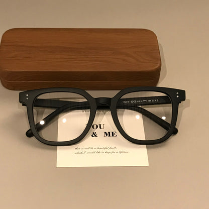 Oversized Square Eyeglass Frames with Thick Rims, Matte, Glossy or Gra side view
