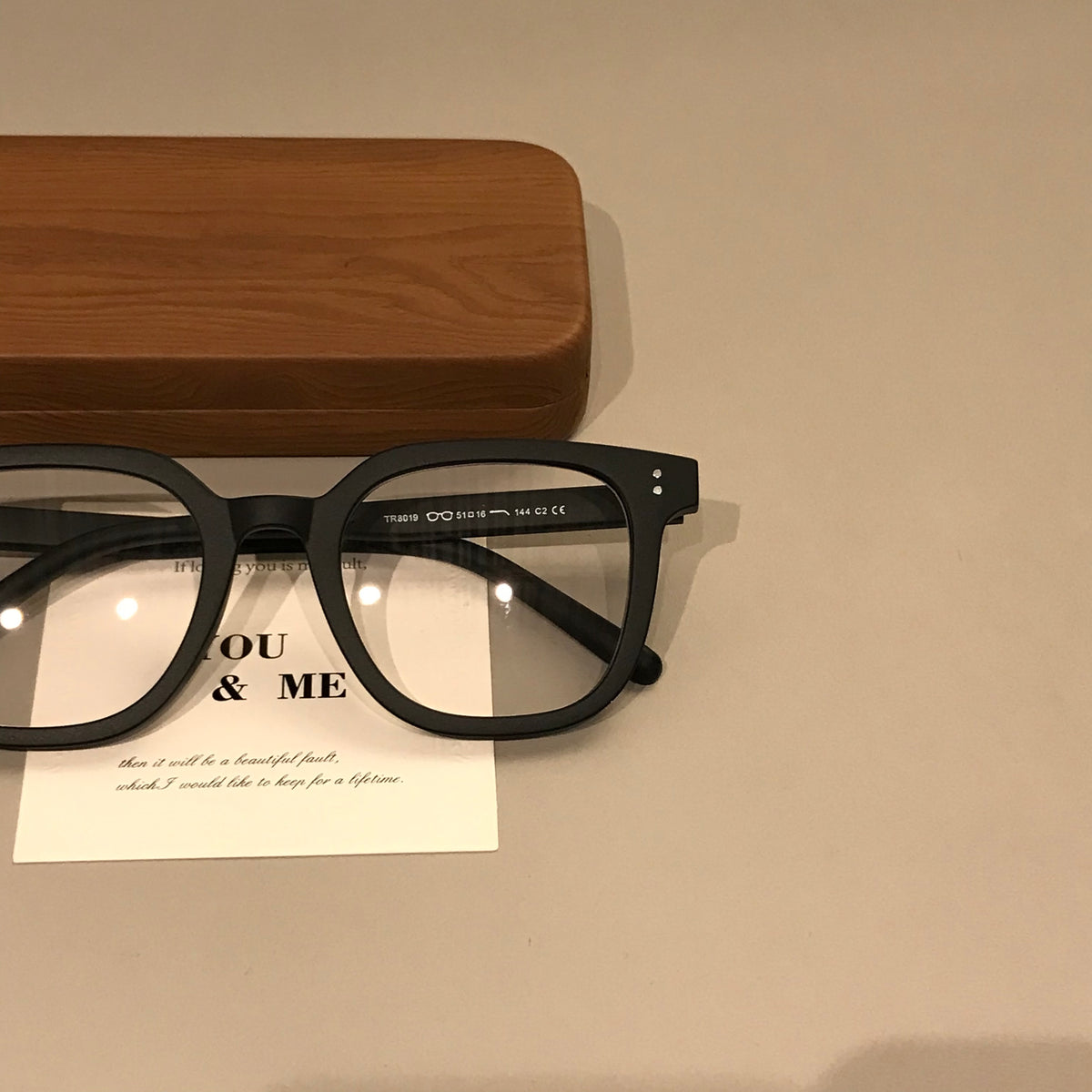 Oversized Square Eyeglass Frames with Thick Rims, Matte, Glossy or Gra front view