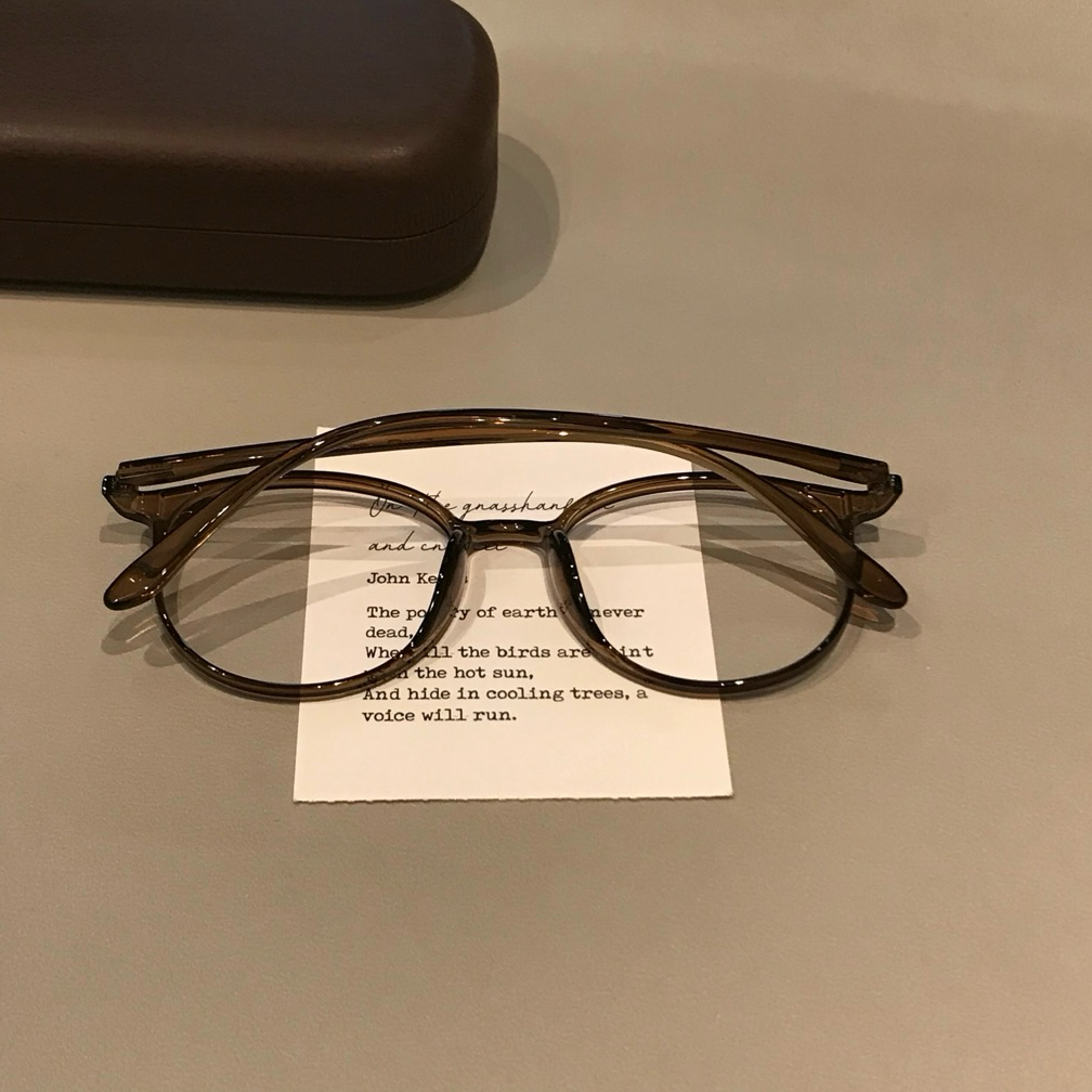 Rounded Square Eyeglass Frames with Slim Temples, Cool Tea Brown or Matte Tortoiseshell