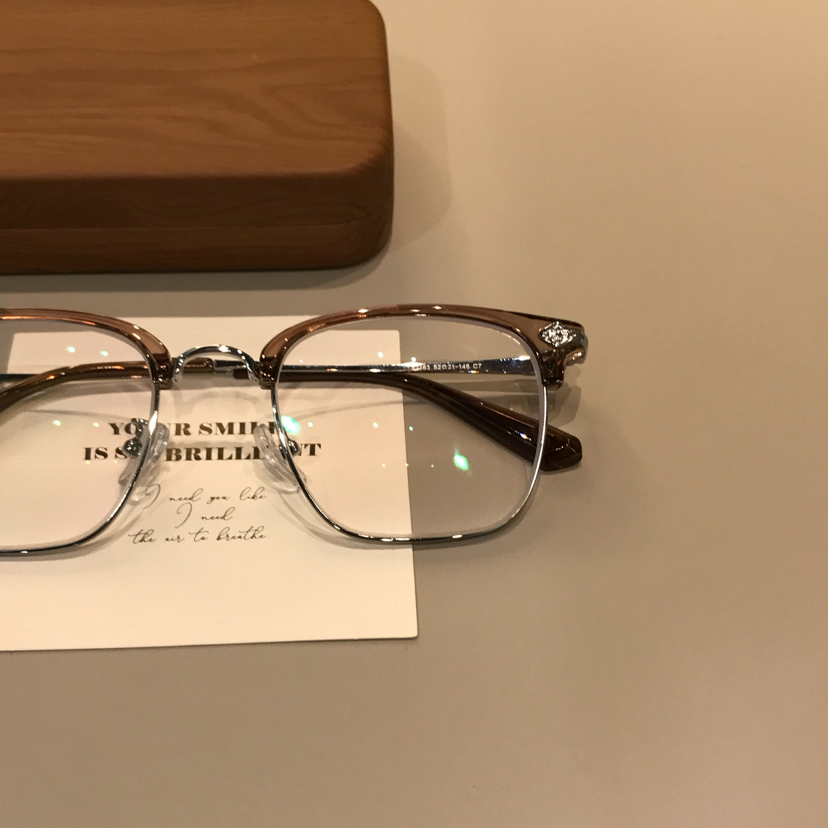 Men's Browline Eyeglass Frames with a Rectangular Front, Black/Silver temple detail