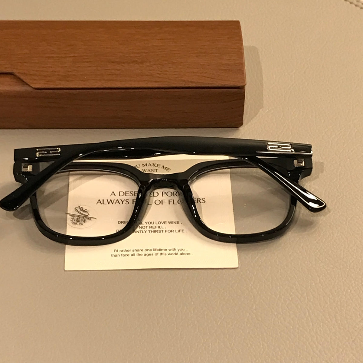 Men's Oversized Square Eyeglass Frames with Thick Matte Rims, Black additional product view
