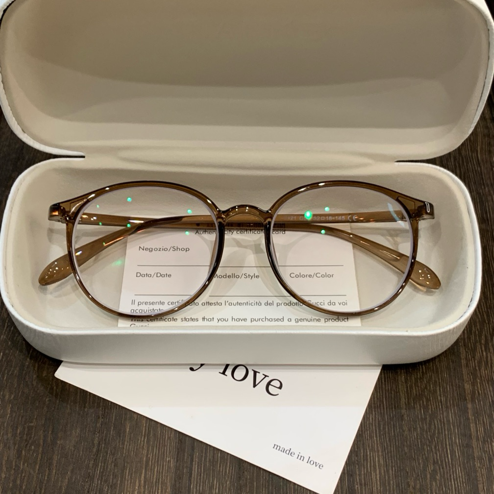 Round Eyeglass Frames with Thin Rims and a Curved Brow, Cool Tea Brown - Cool Tea Brown
