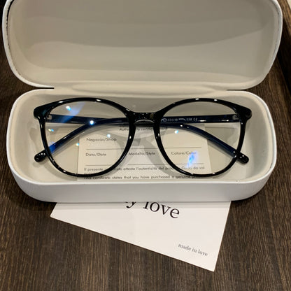 Rounded Square Eyeglass Frames with Slim Temples and Corner Accents, F lens detail
