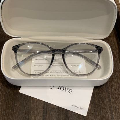 Rounded Square Eyeglass Frames with Slim Temples and Corner Accents, F additional product view