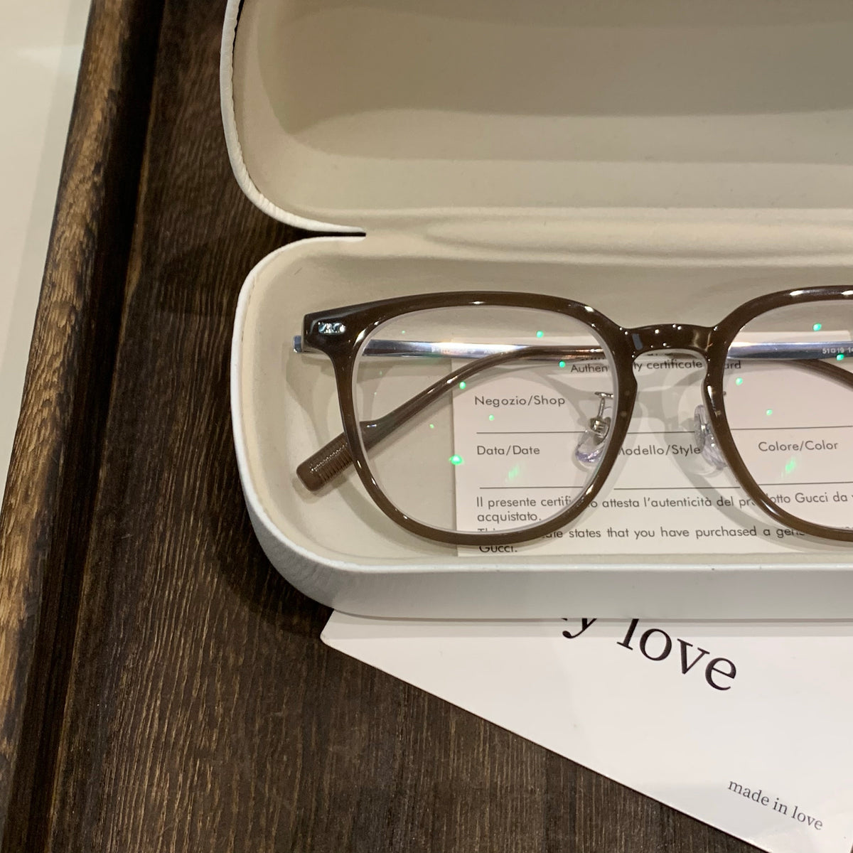 Rounded Square Eyeglass Frames with Corner Accents, Latte Brown or Black